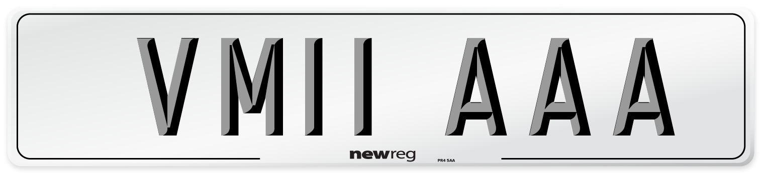 VM11 AAA Number Plate from New Reg